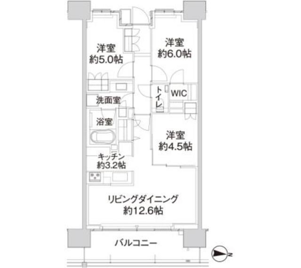家族時間と各々の時間のどちらも過ごすの間取り図