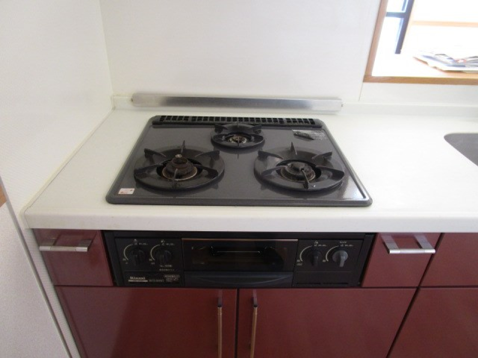 3口ガスコンロ設置済