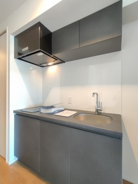 石っぽい雰囲気のシステムキッチン