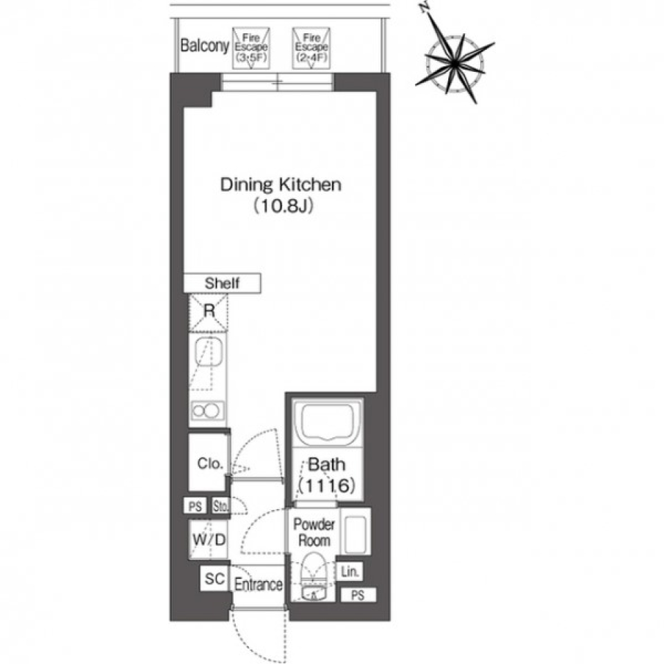 自分専用ブックカフェ［新築］の間取り図