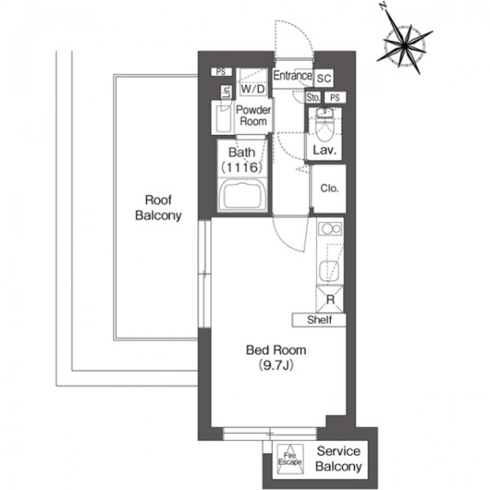 今、空を堪能してる［新築］の間取り図