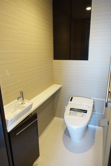 手を洗うことの出来るスペースもあるトイレ。※写真は同タイプ住戸です。