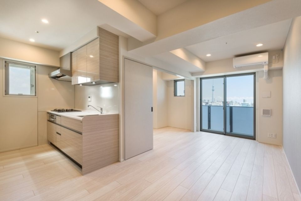 12.1帖のリビングダイニングです。
※写真は同タイプ住戸です。