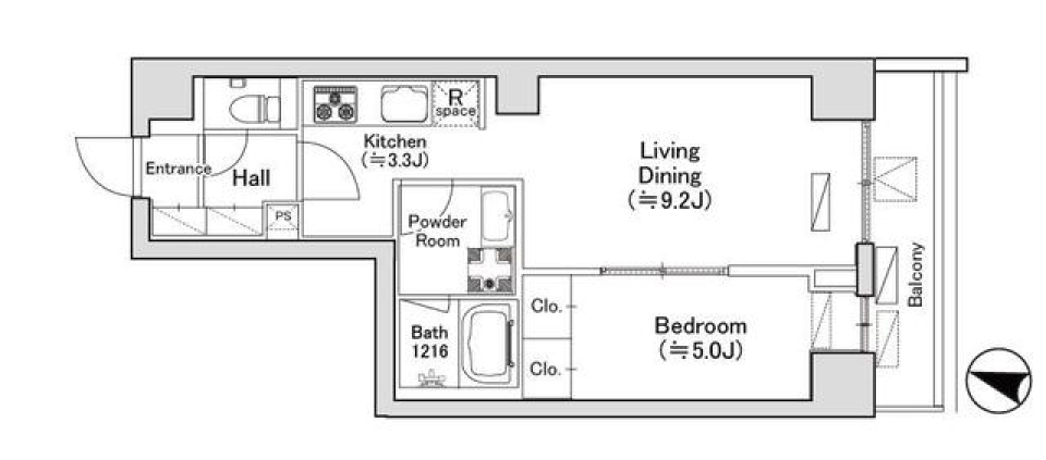 ディオスプラド 203号室 [新築]の間取り図