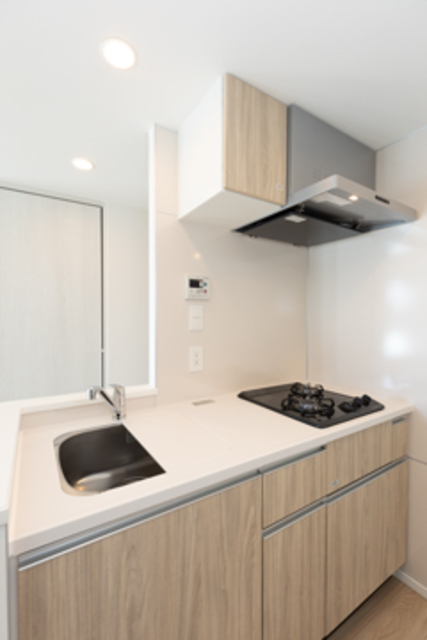 2口のガスコンロが導入されています。※写真は同タイプ住戸です。