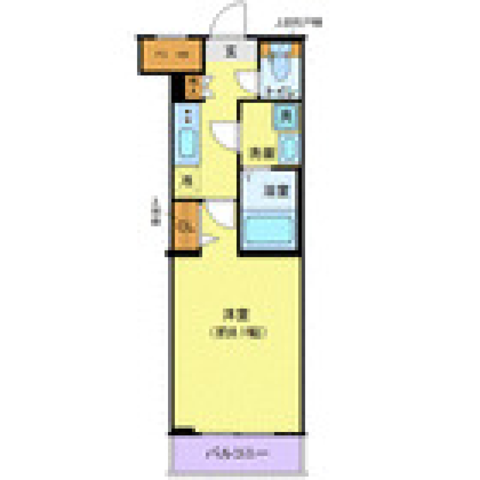 こじんまり、まとまった1K生活を世田谷区からの間取り図