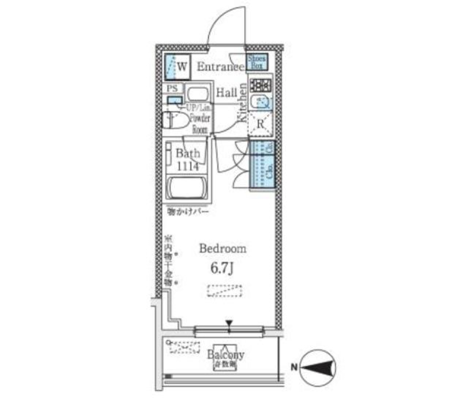 パークキューブ大井町レジデンス　409号室の間取り図