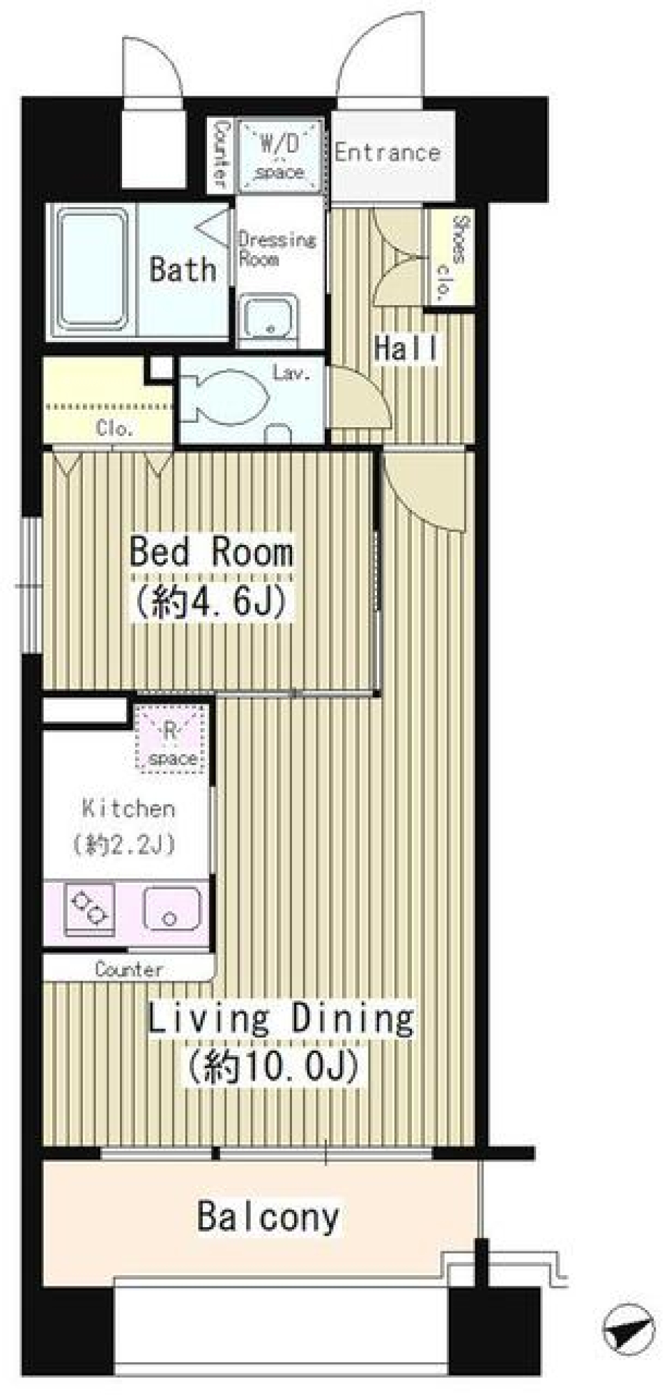 東京湾の美しいシルエットを眺めて１日を終えるの間取り図