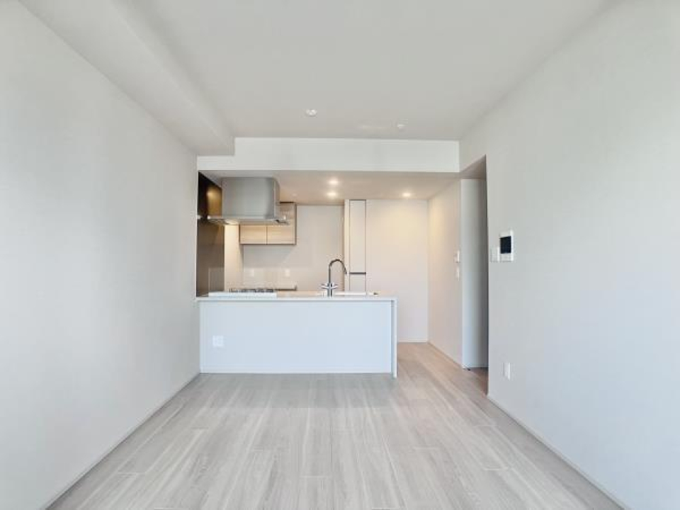 白を基調とした、爽やかな印象のお部屋。駅からも近く、広々とした２ＬＤＫです。