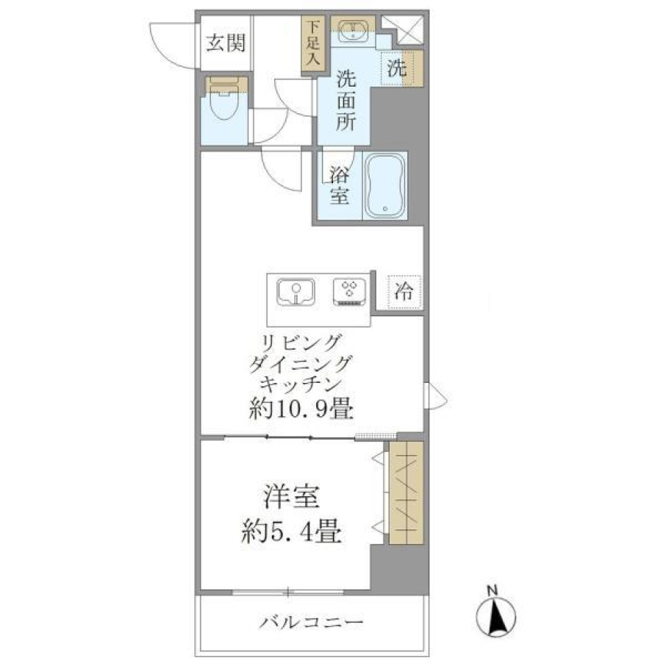 ＰＲＥＭＩＵＭ　ＣＵＢＥ　上野　1002号室の間取り図