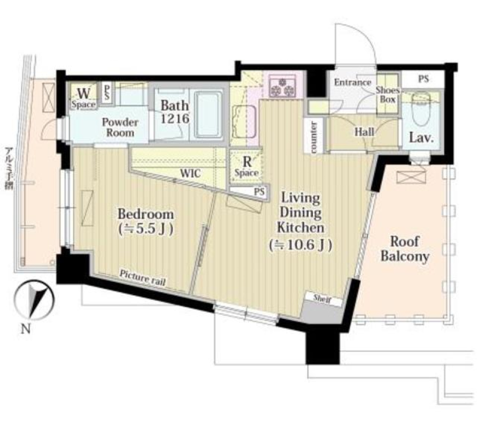 パークアクシス自由が丘テラス 408号室 [ペット可]の間取り図