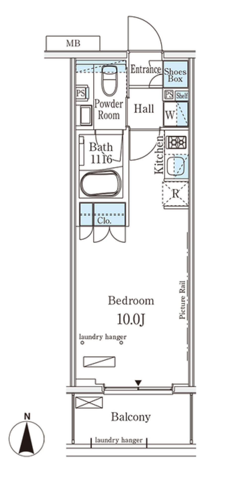 ＧＬＡＣＩＥＲ大森704号室の間取り図