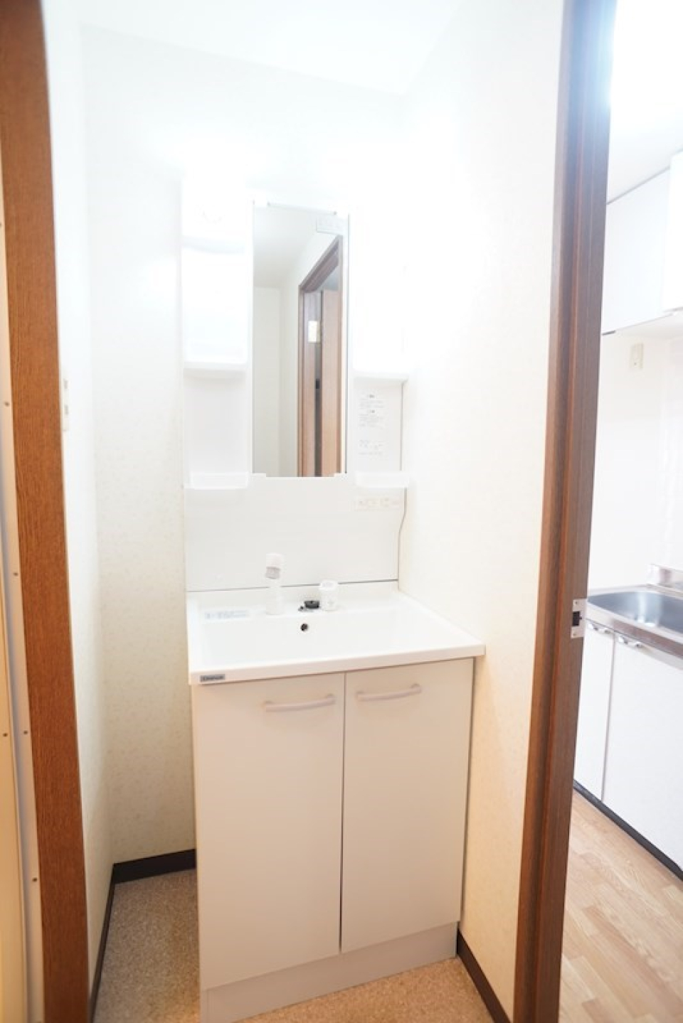 収納性ばっちりの洗面台