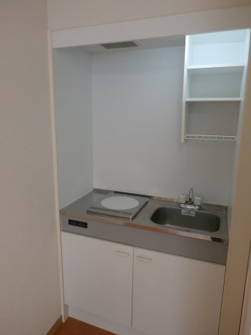 収納付きのキッチンです。