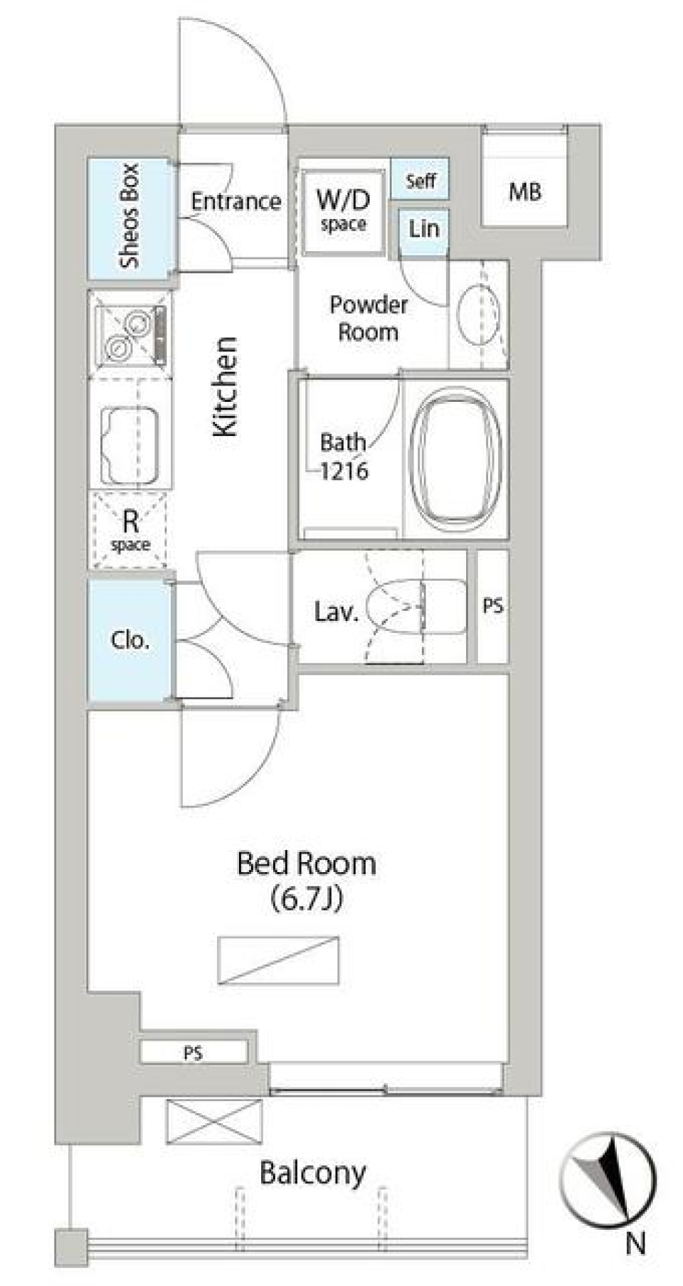 日本橋からアクセスのよい暮らしをの間取り図