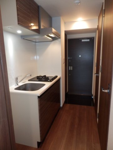 ２口のガスコンロが設置されています。