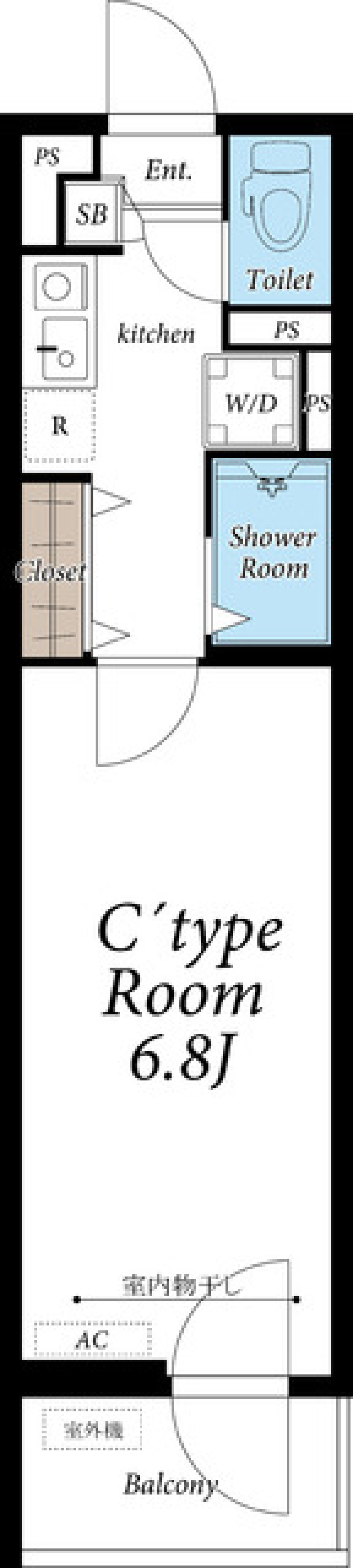 どんな色にも相性抜群のシンプルカラーの間取り図