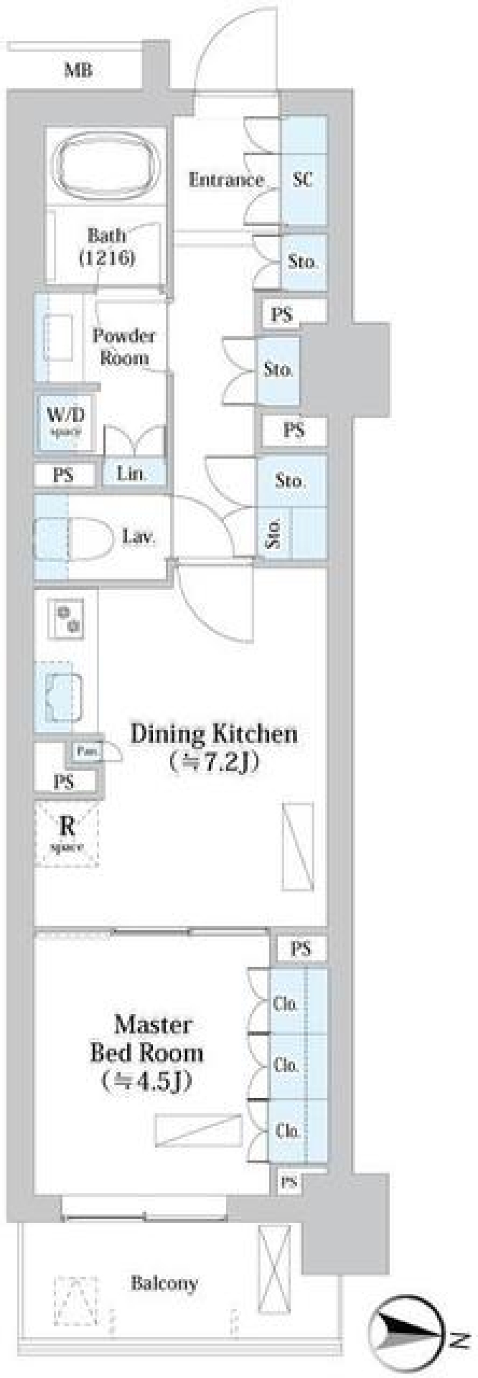 シンプルなのに温もり感じる心地よさ [ペット可]の間取り図