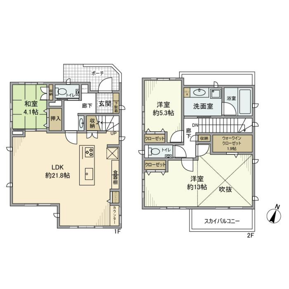 辻堂元町戸建の間取り図