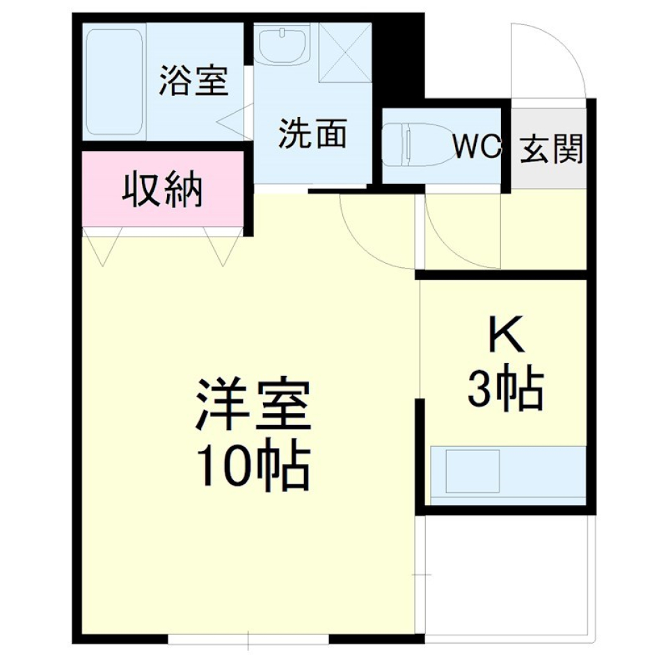 赤に魅せられる、クールビューティーな空間の間取り図