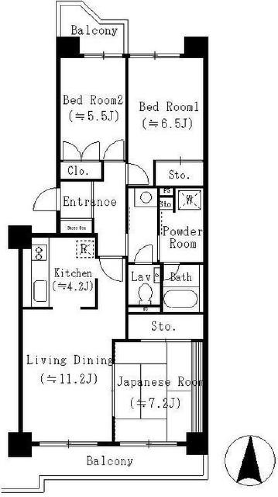 リビングでワイワイ。和室でゴロンの間取り図