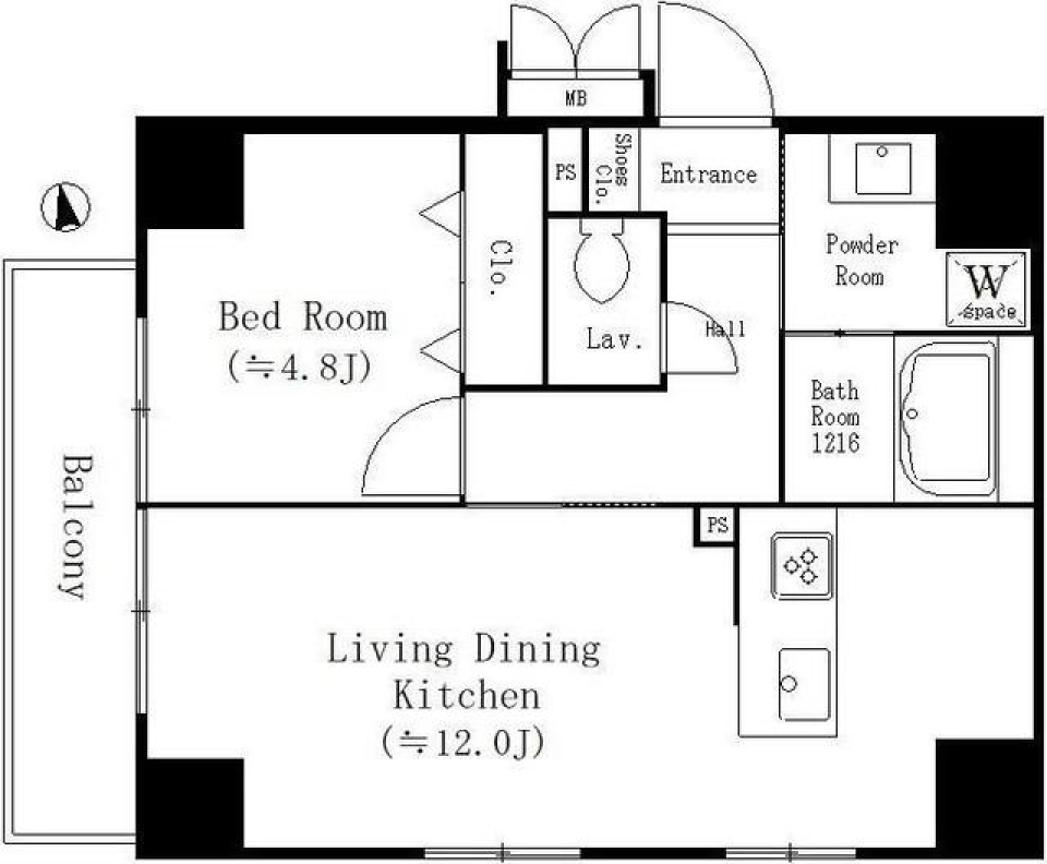 西海岸の風が吹くお部屋の間取り図
