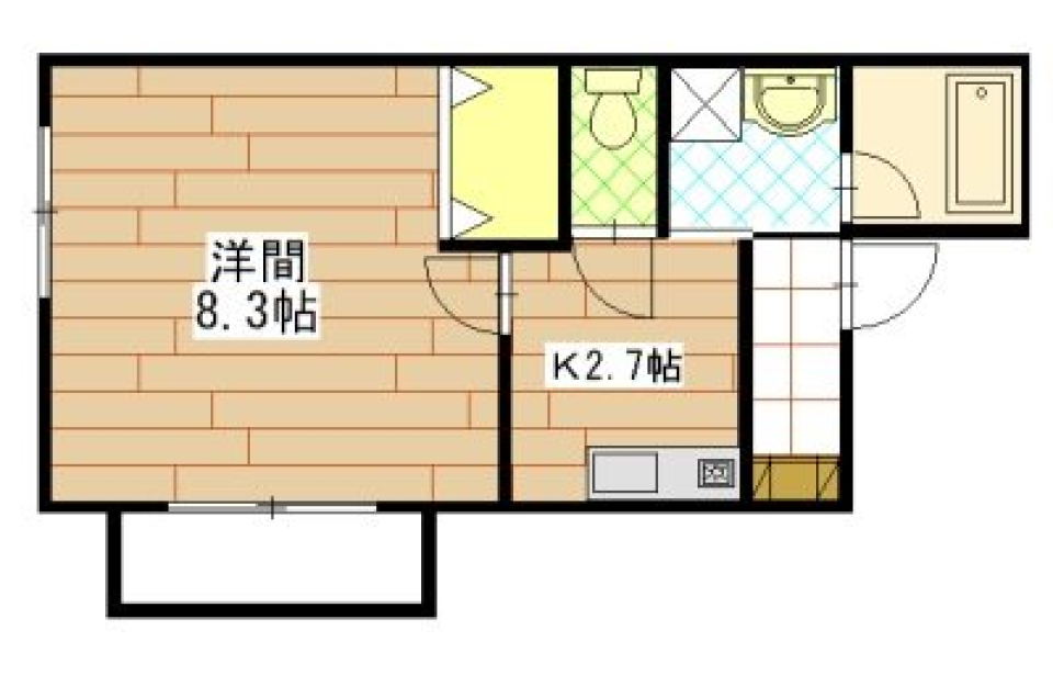 駅チカ角部屋、ひとりぐらしのオアシス。の間取り図