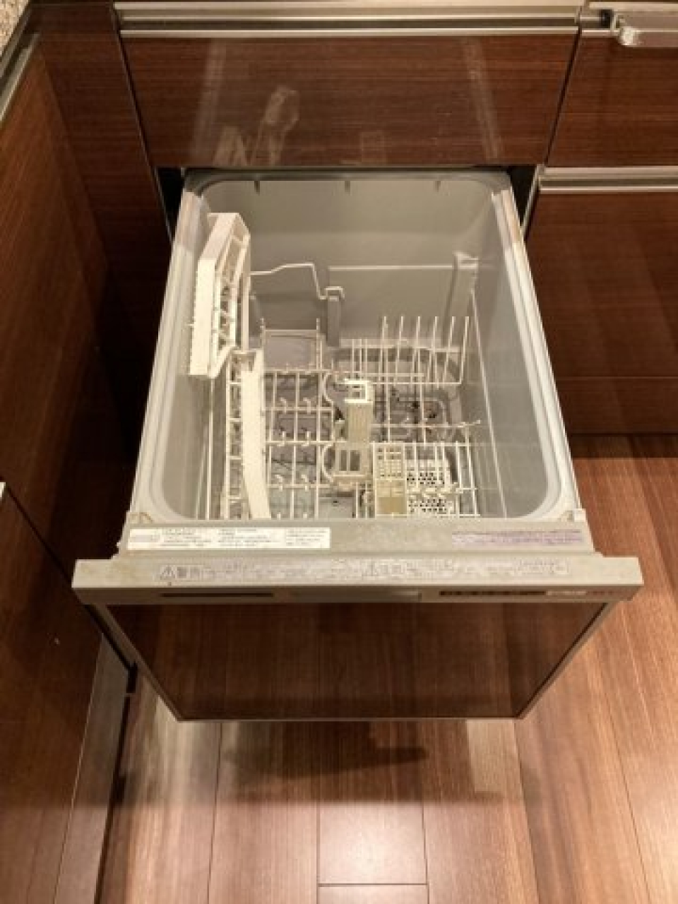 食洗器を開けた時の様子。