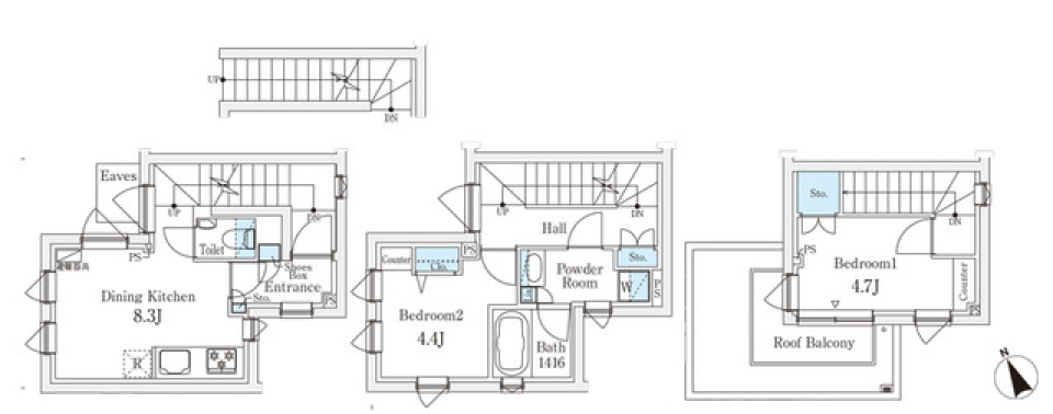 ホワイト&times;ナチュラルでいつでも新鮮気分［ペット可］の間取り図