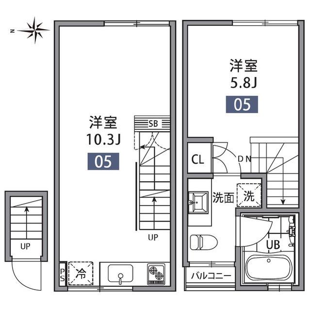 1LDKの間取りです。