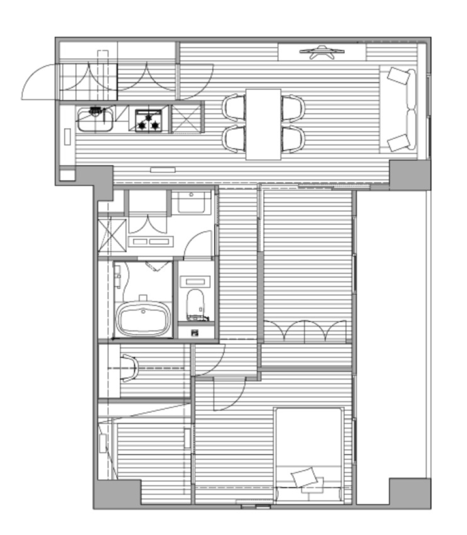 住みやすい街の住みやすい家の間取り図