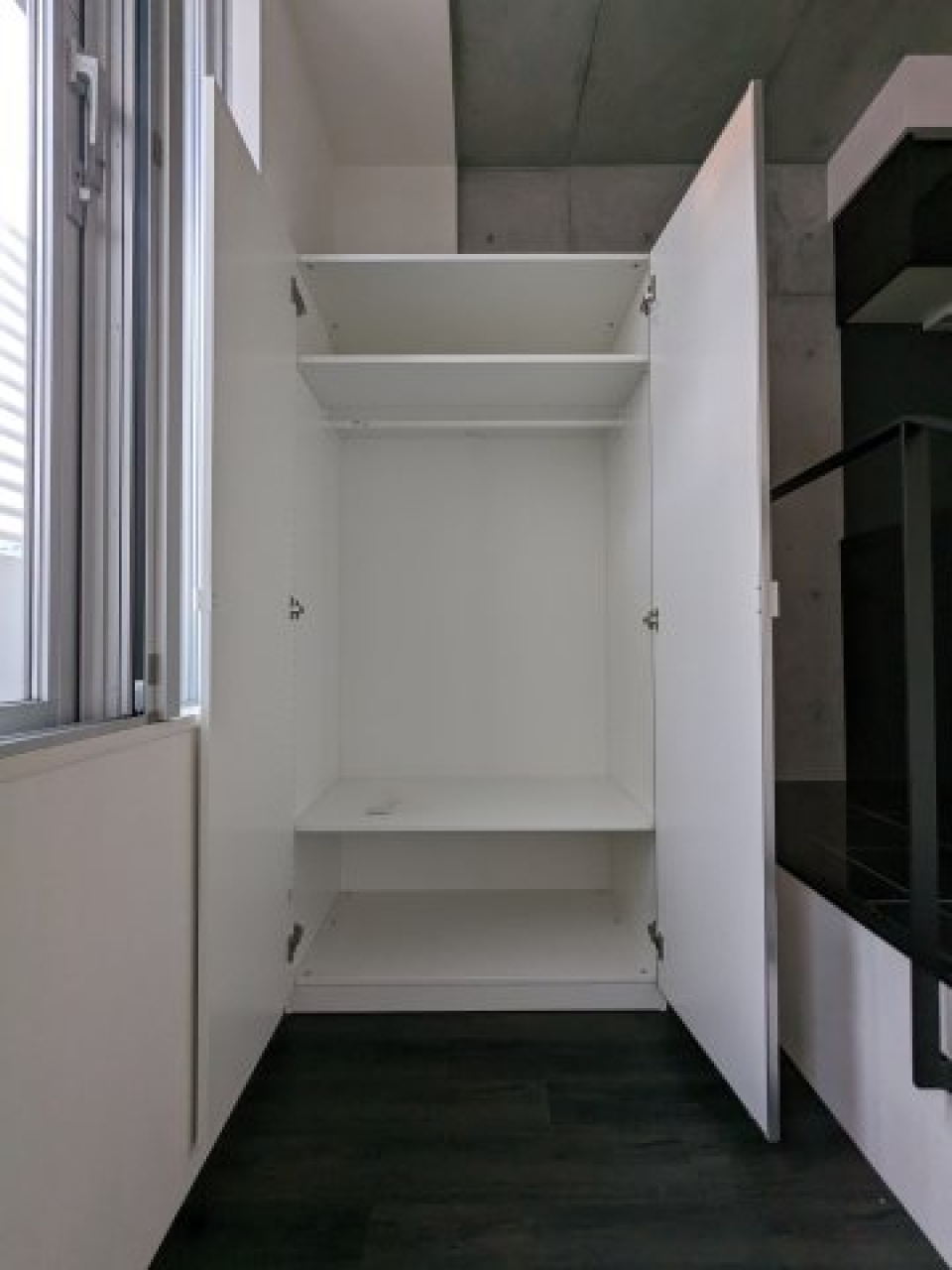 収納を開けた時の様子。