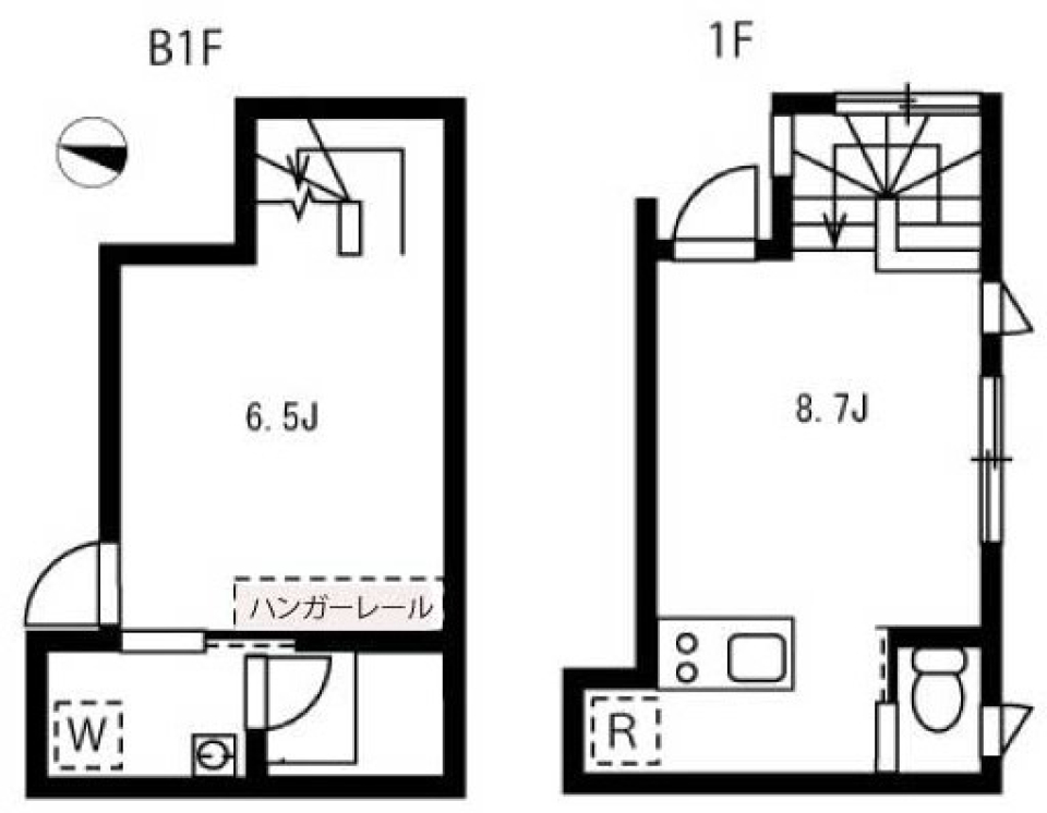 プロト大岡山 103号室の間取り図