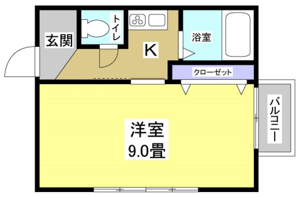 角部屋リビング、のびのび生活の間取り図