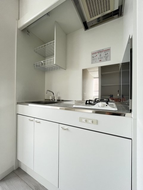 １口のガスコンロが設置されています。