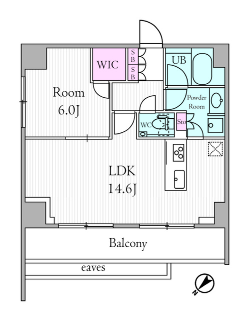 ＵＲＢＡＮ　ＰＡＲＫ　ＧＲＡＮＤＥ代官山 306号室［ペット可］の間取り図