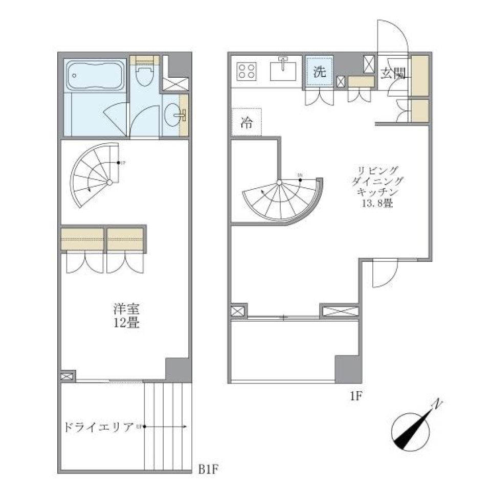 Ｂｒｉｌｌｉａ　ｉｓｔ　代々木上原 105号室の間取り図