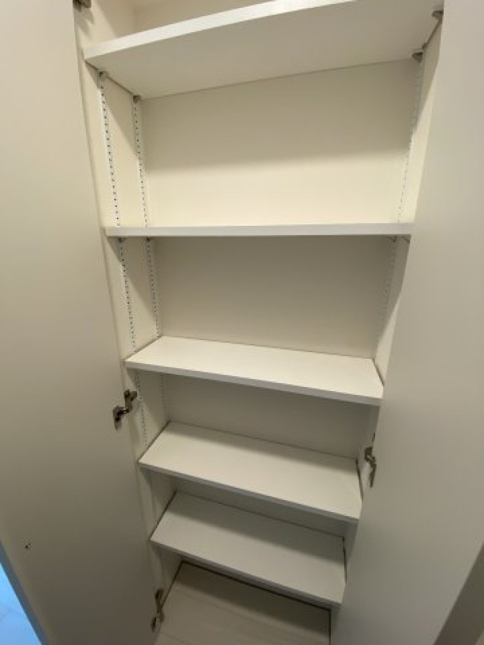 廊下に面した収納場所。生活用品がたっぷり入りそうです！