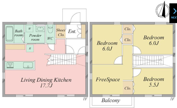 間取りは、３SLDK