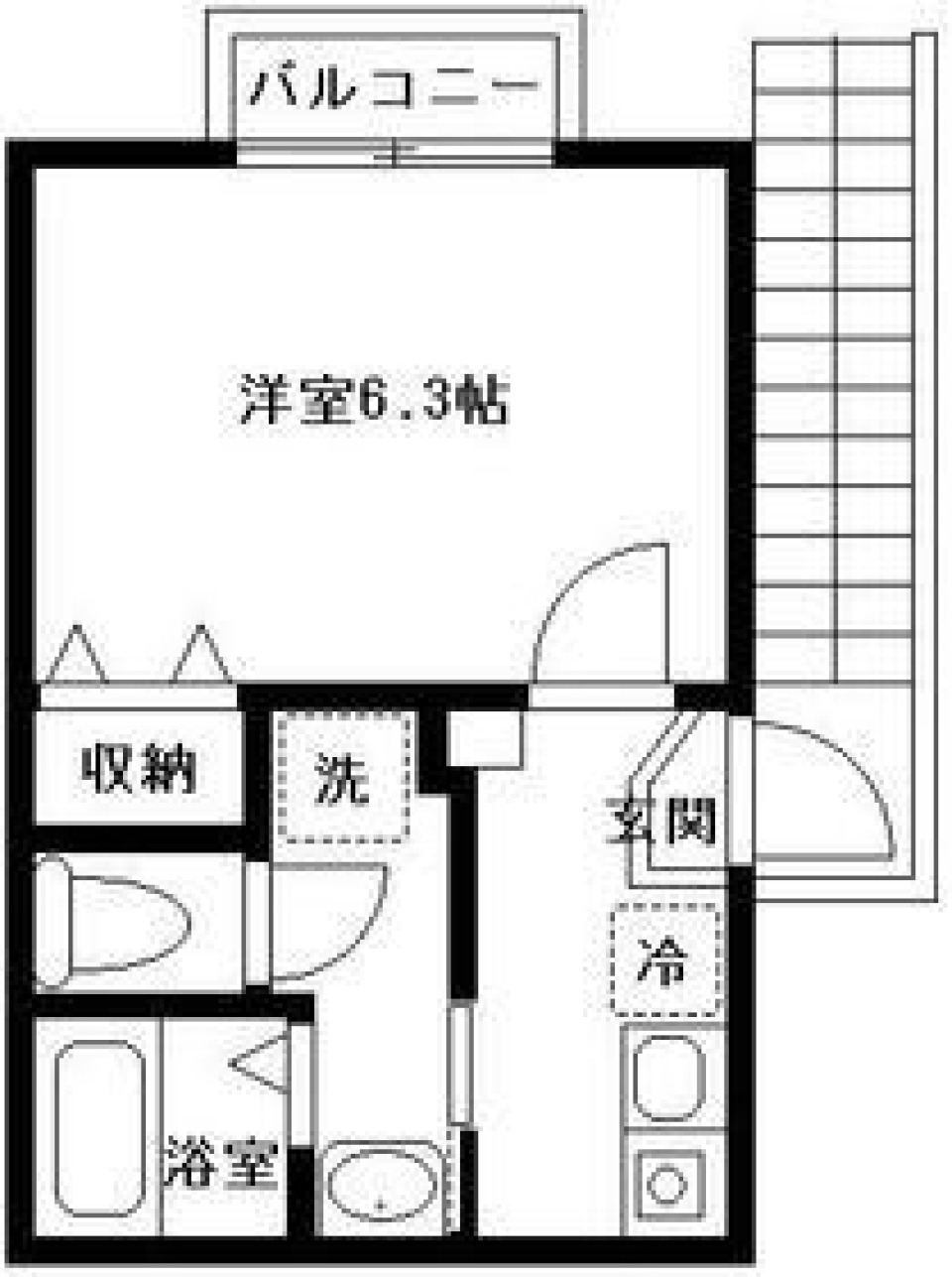ウエストハイランド 201号室の間取り図
