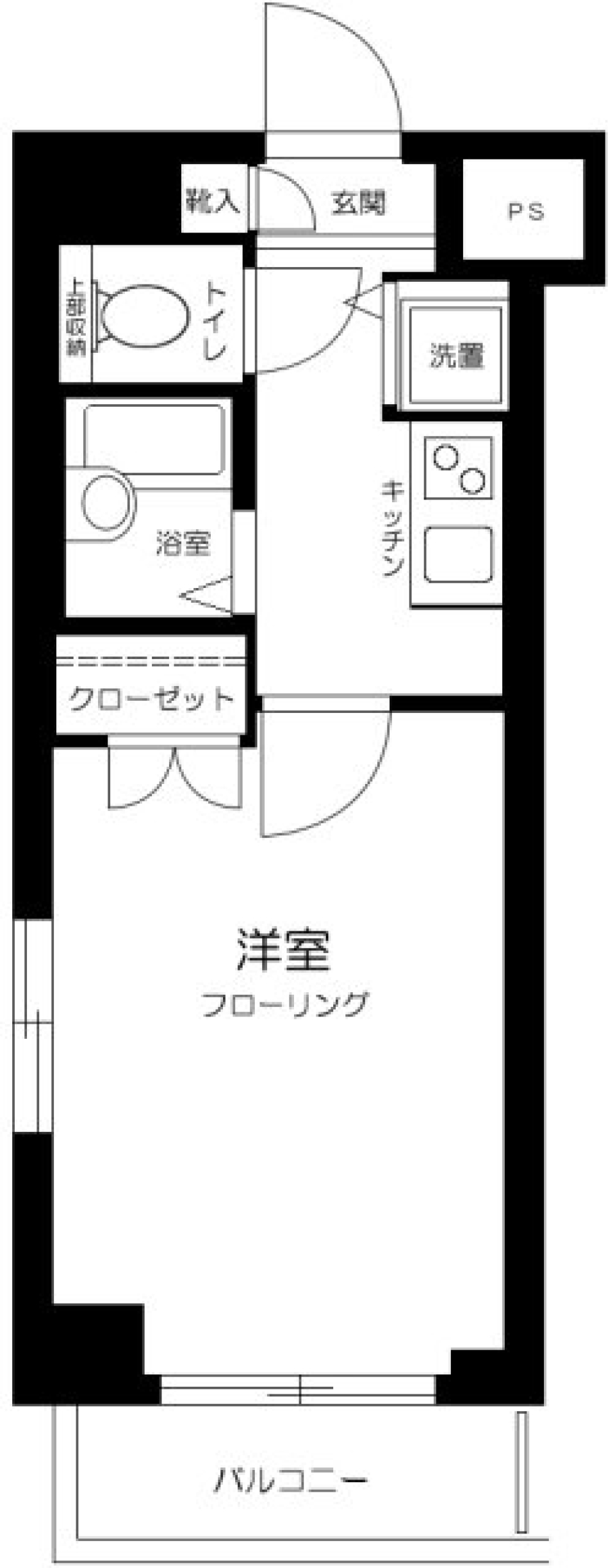 二窓角部屋、明るく暮らすの間取り図