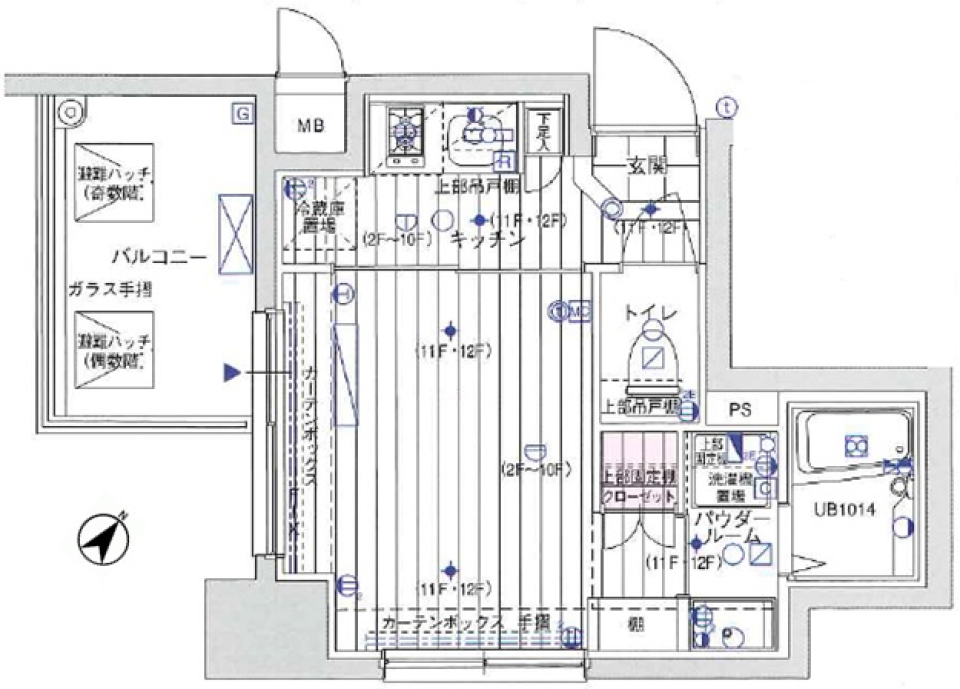 メインステージ南品川 1004号室［ペット可］の間取り図