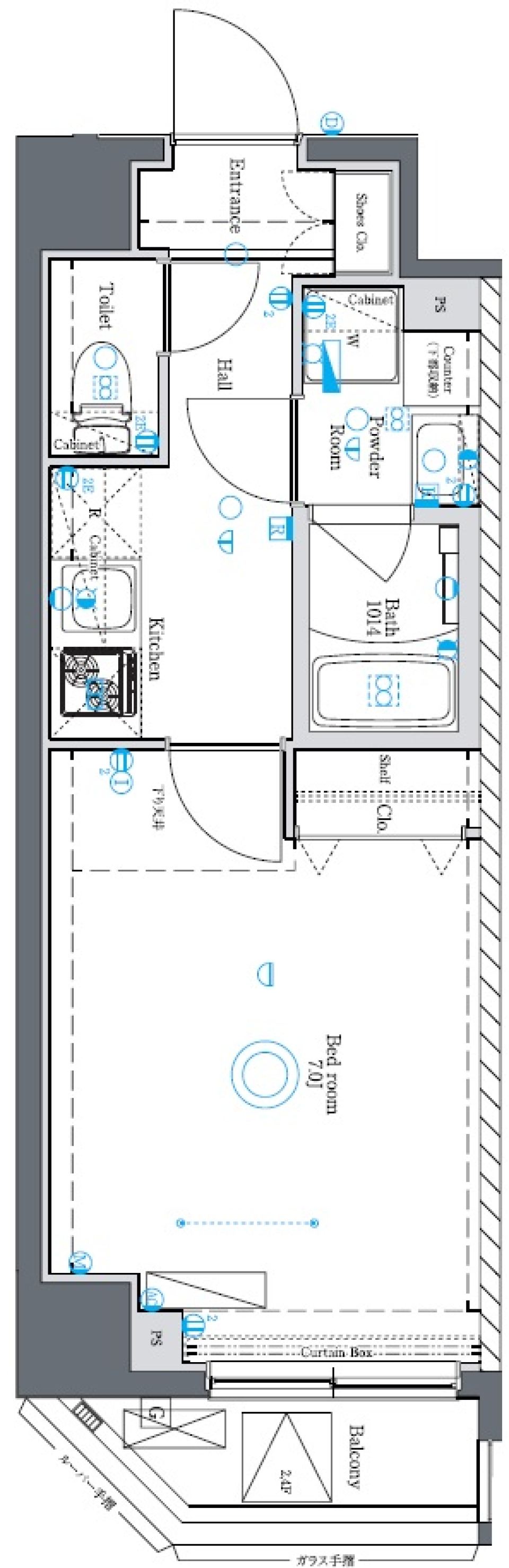 ユリカロゼAZ西台 402号室［ペット可］の間取り図