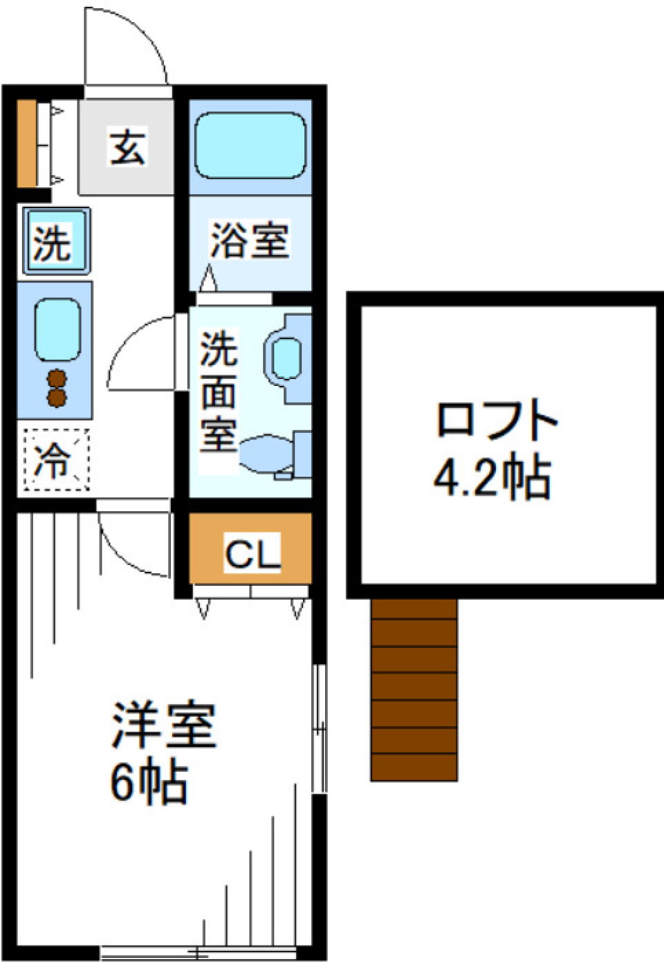 ブルーオーシャン上大岡　205号室［新築］の間取り図