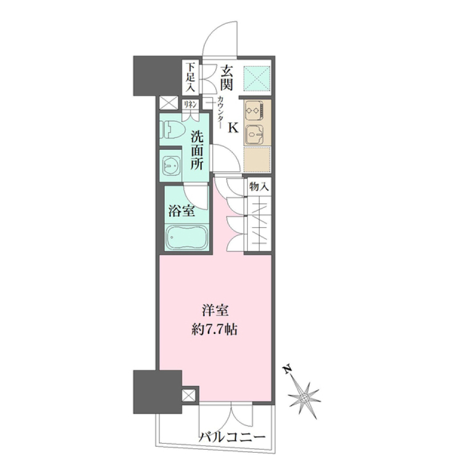 ルフォンプログレ四谷 605号室［ペット可］の間取り図
