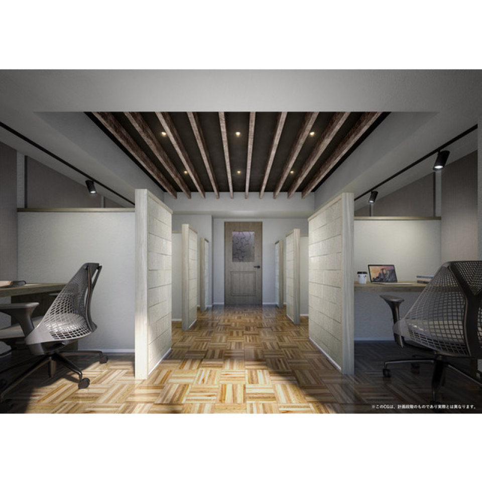 共用のコワーキングスペースです。