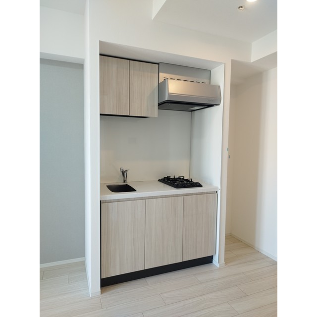 2口のガスコンロが設置されています。