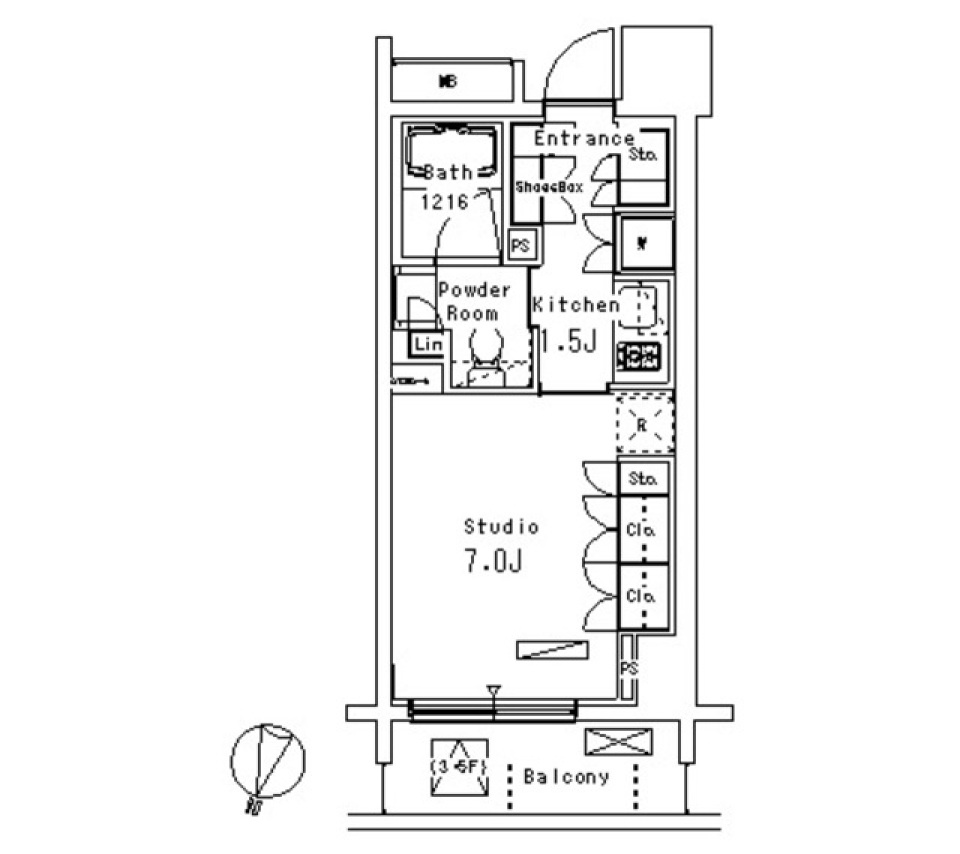 ホワイトにまとまった私のお部屋の間取り図