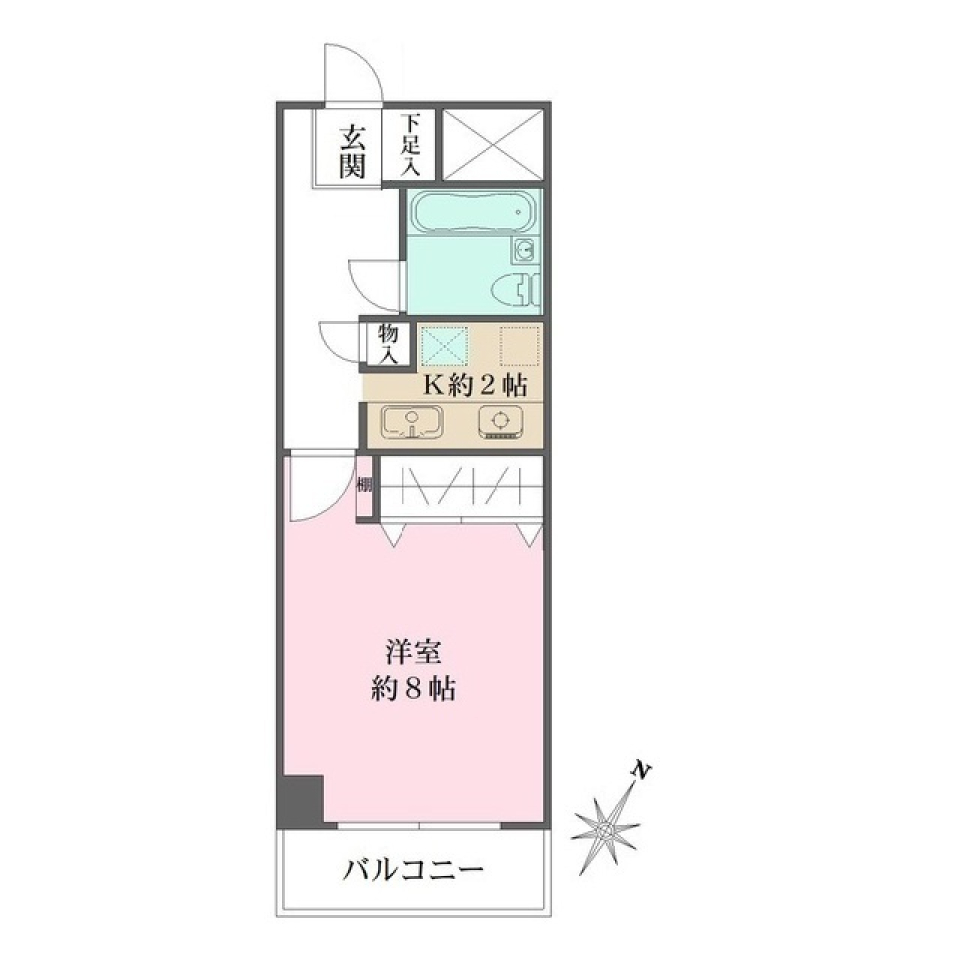 閑静な住宅街でシンプルに暮らすの間取り図