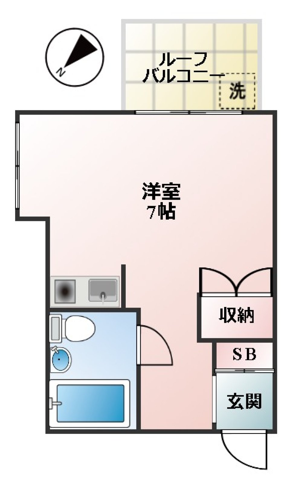 お手頃に新宿での生活をスタートするの間取り図